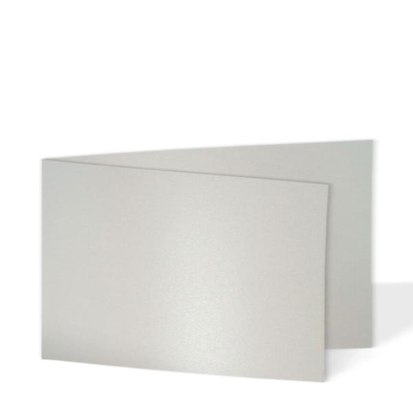 Doppelkarte - Faltkarte 300g/m² DIN A6 quer in metallic champagner