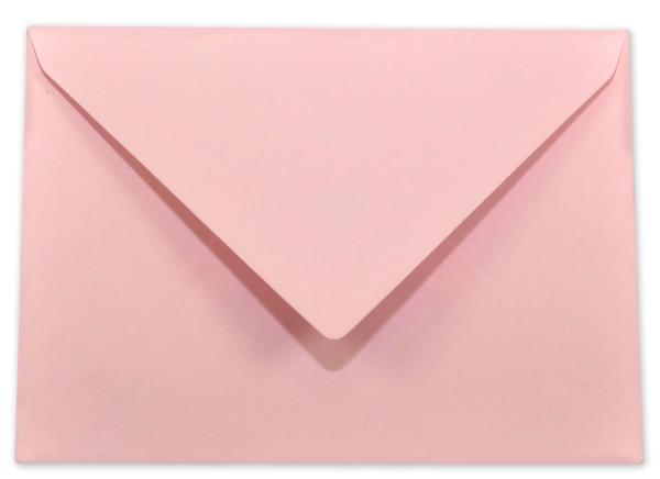 Briefumschläge - Briefhüllen in babypink, DIN B6 120g/m² oF, Nassklebung