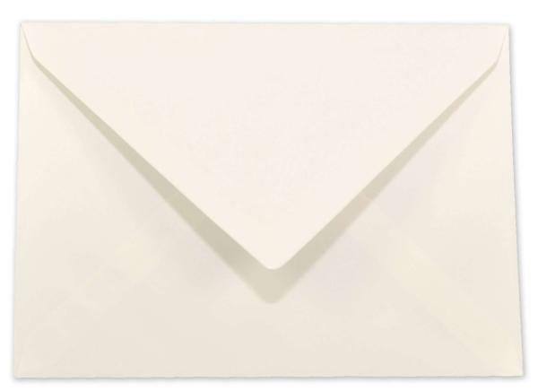 Briefumschläge - Briefhüllen in elfenbein, DIN B6 120g/m² oF, Nassklebung
