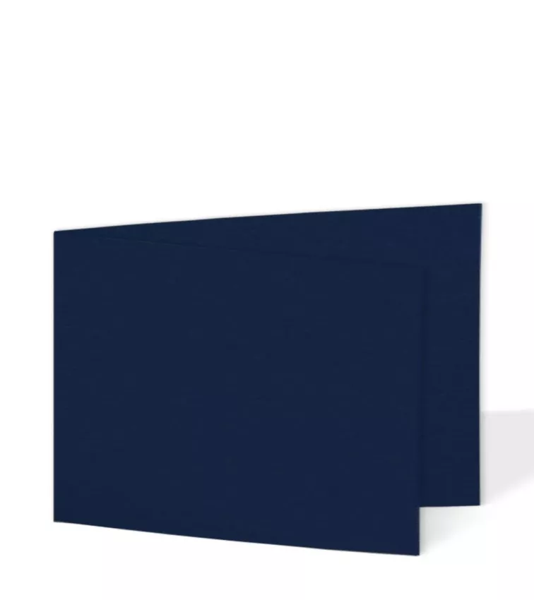 Doppelkarte - Faltkarte 240g/m² DIN B6 quer in nachtblau