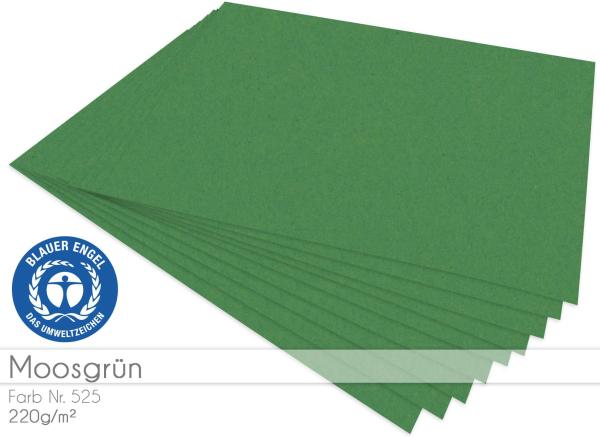 Cardstock "Basic" - Bastelkarton 220g/m² DIN A4 in moosgrün