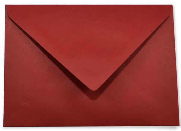 Briefumschläge - Briefhüllen in bordeaux-rot, DIN A5 120g/m² oF, Nassklebung