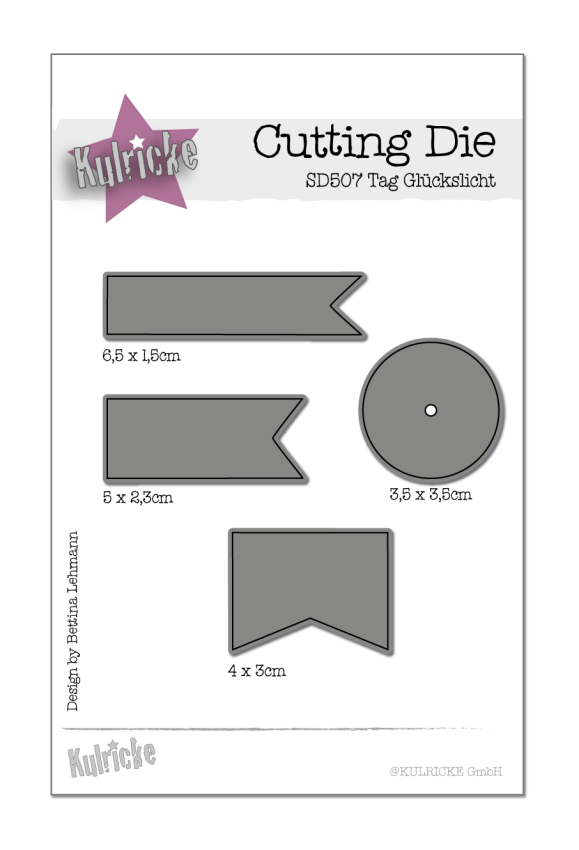 Kulricke Stanzschablone "Tags Glückslichter" Craft Die | Stanze