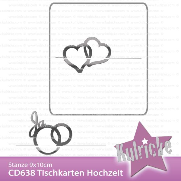 Tischkarten 3D Hochzeit