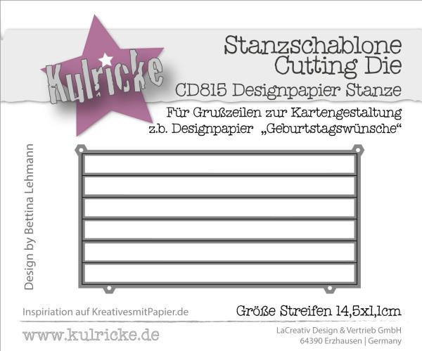 Kulricke Stanzschablone "Designpapier Stanze" Craft Die