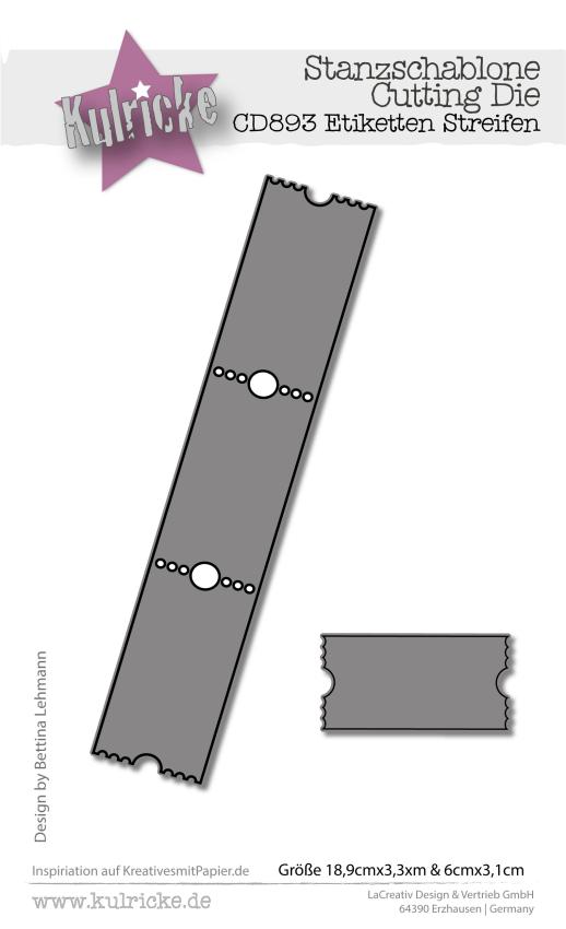 Kulricke Stanzschablone "Etiketten Streifen" Craft Die 
