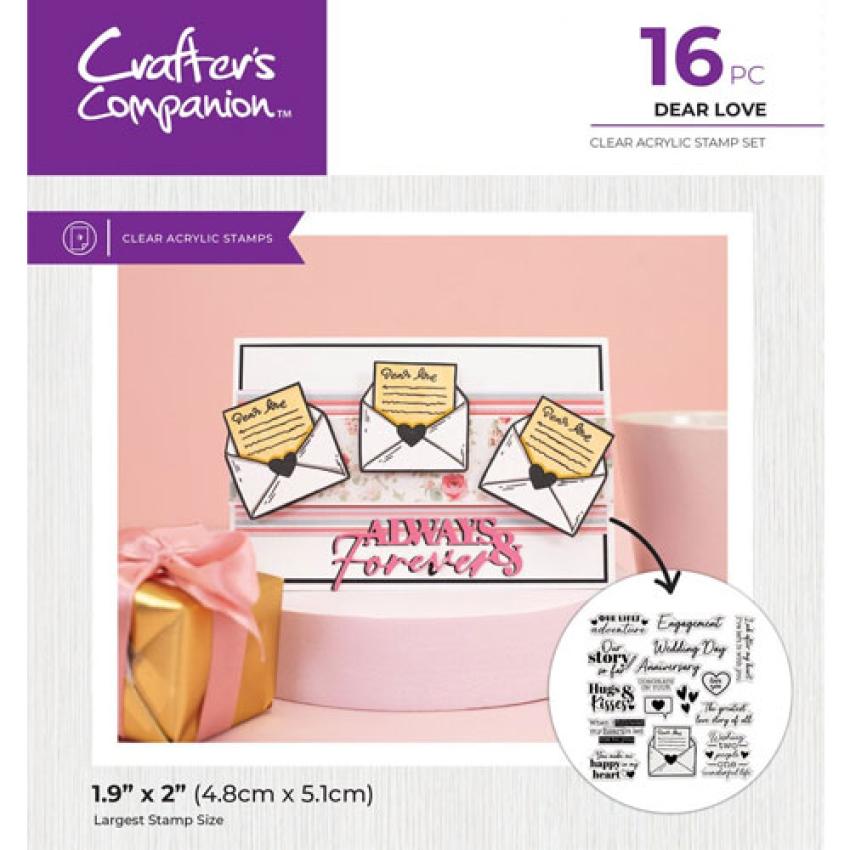 Crafters Companion - Stempelset "Dear Love" Clear Stamps