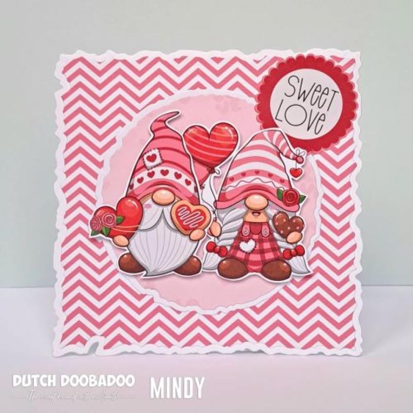 Dutch Doobadoo - Gummistempel "Gnome Jongen Valentijn" Rubber Stamp 8,3x7cm