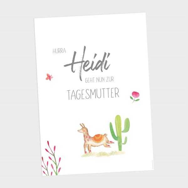 Tagesmutter-Kind "Lama" | Einschulung | Meilensteintafel | Geschenk 1. Geburtstag | Personalisiertes Geschenk