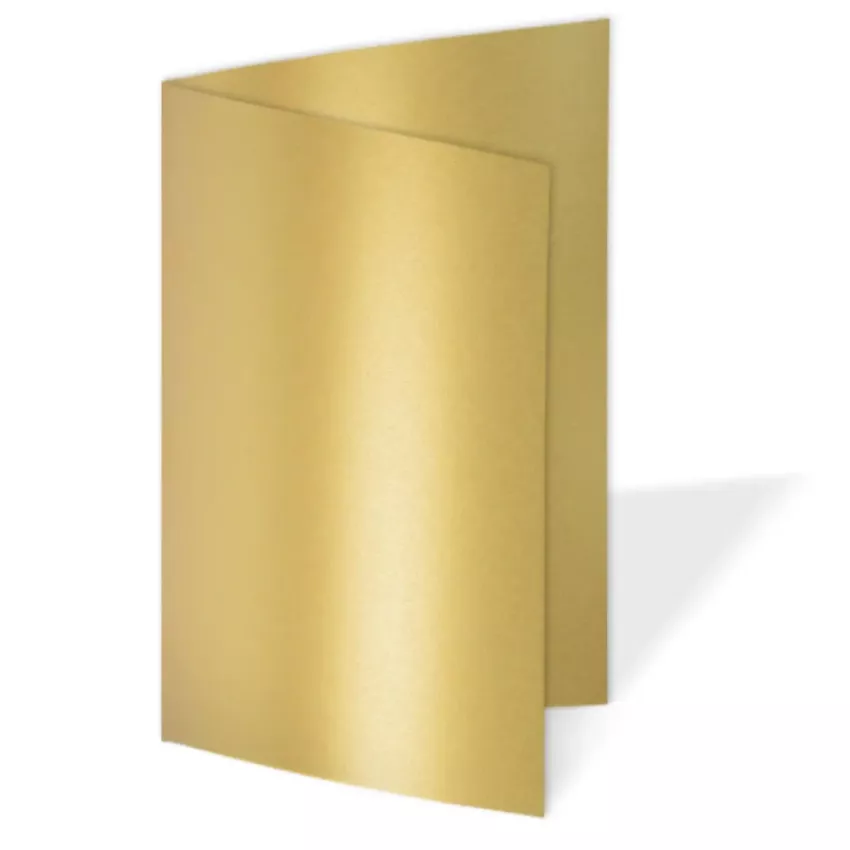 Doppelkarte - Faltkarte 250g/m² DIN A5 in metallic-gold