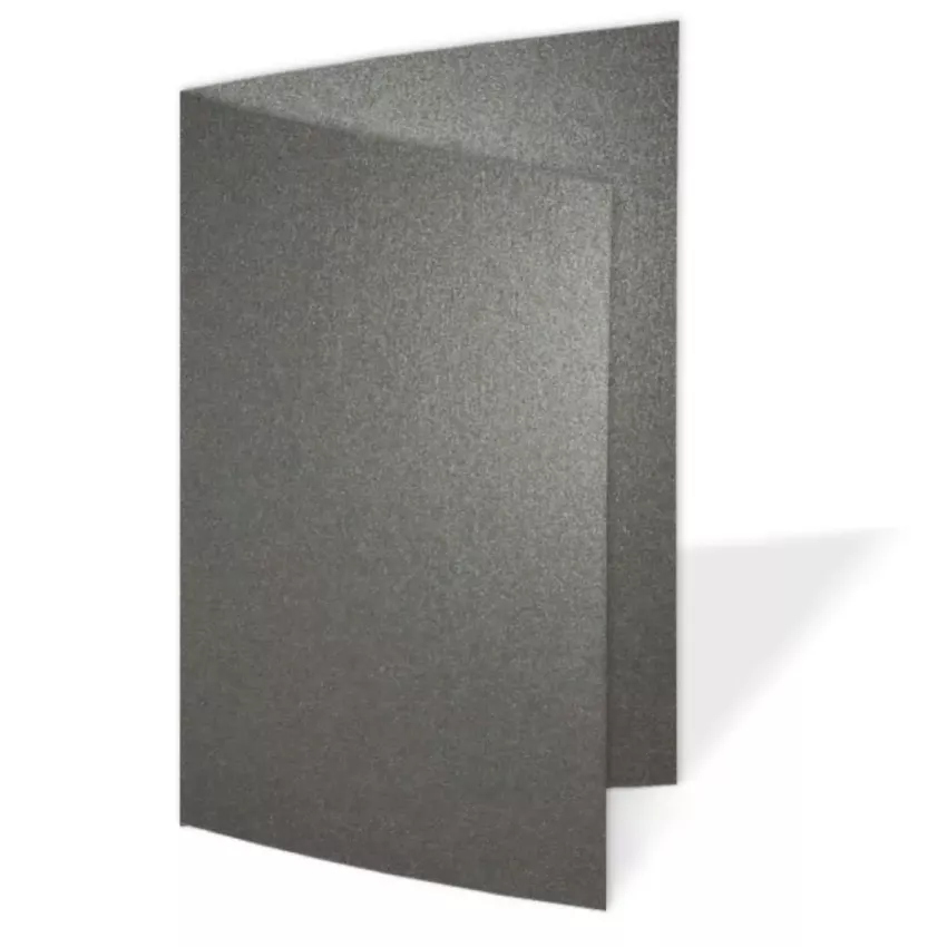 Doppelkarte - Faltkarte 250g/m² DIN A6 in metallic steel