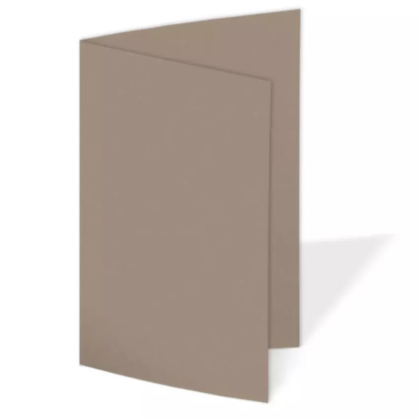 Doppelkarte - Faltkarte 220g/m² DIN A6 in taupe