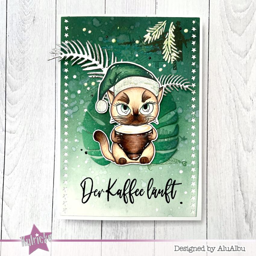 Kulricke Stempelset "Kaffee ist Therapie" Clear Stamp