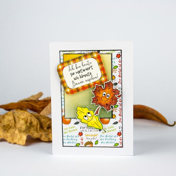 Faltkarten.com Stanzschablonen "Herbst Freundschaft" Cutting Dies