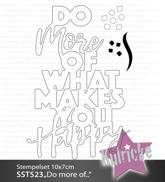 Kulricke Stempelset "Do More of .." Clear Stamp Motiv-Stempel