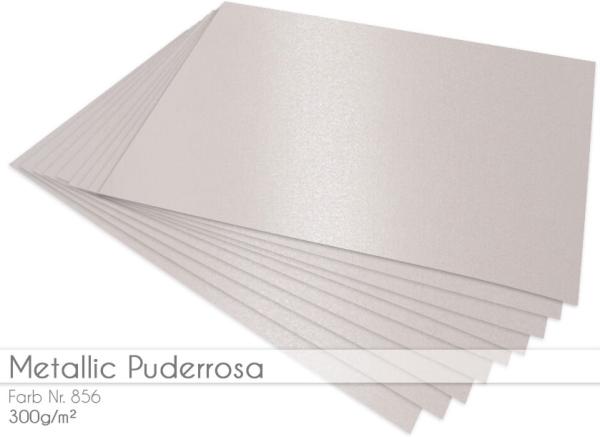 Scrapbooking-/ Bastelpapier 300g/m² DIN A3 in metallic-puderrosa