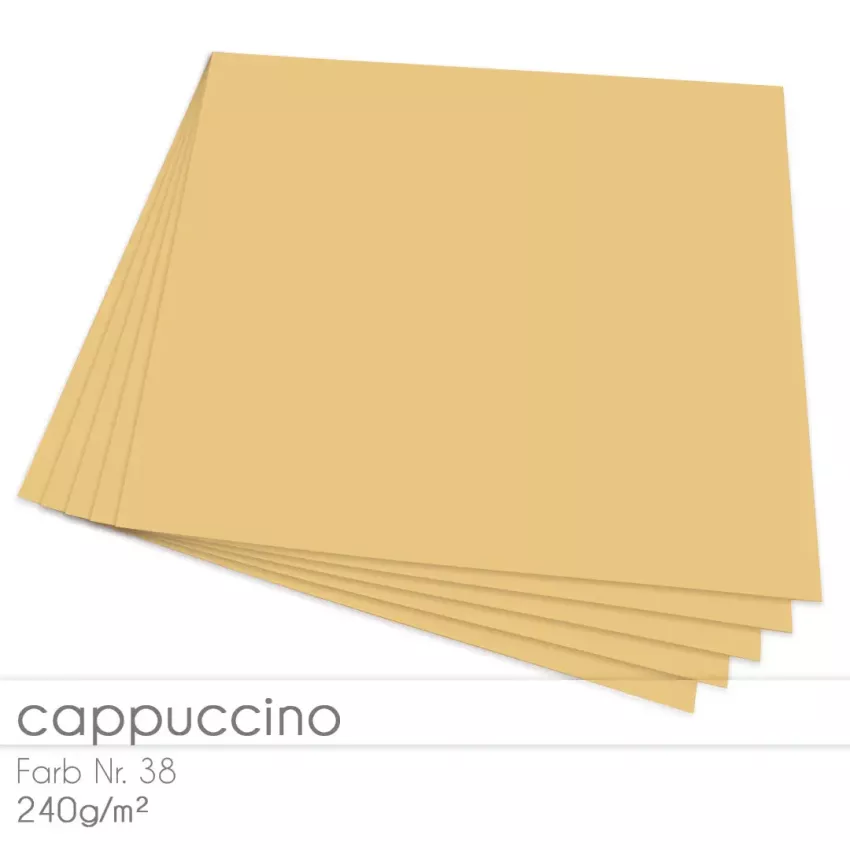 Cardstock "Premium" 12"x12"  240g/m² (30,5 x 30,5cm) in cappuccino