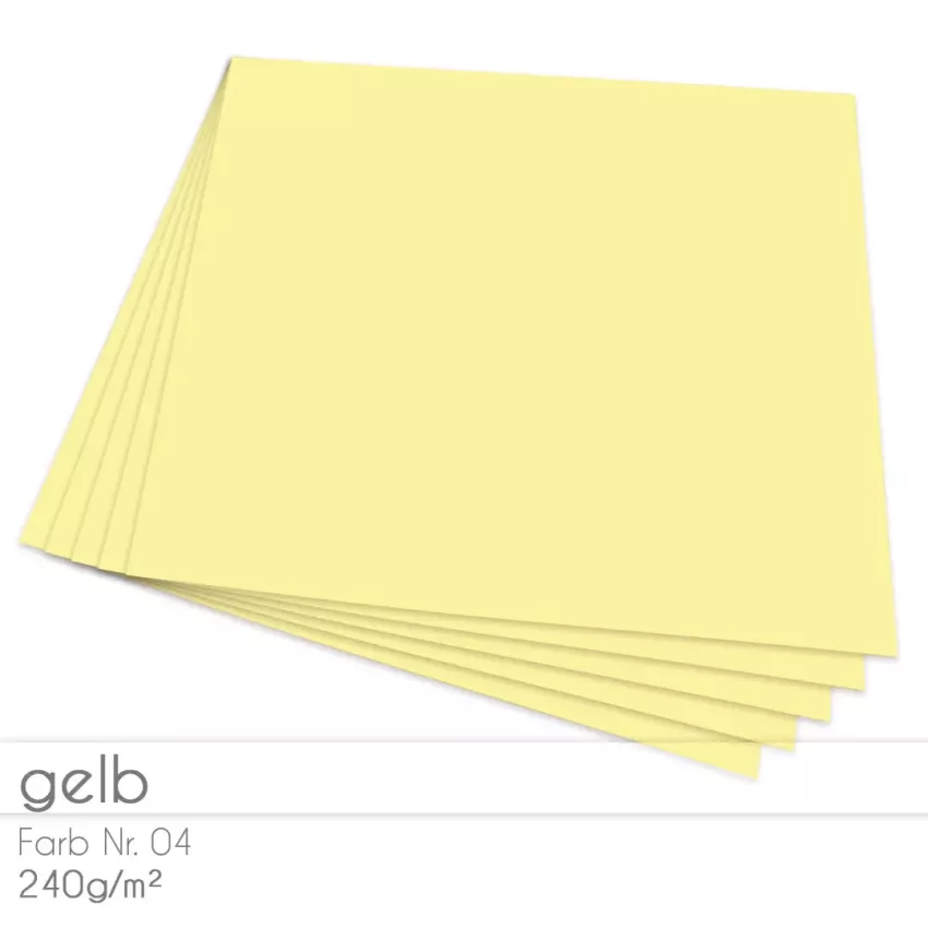 Cardstock "Premium" 12"x12"  240g/m² (30,5 x 30,5cm) in gelb