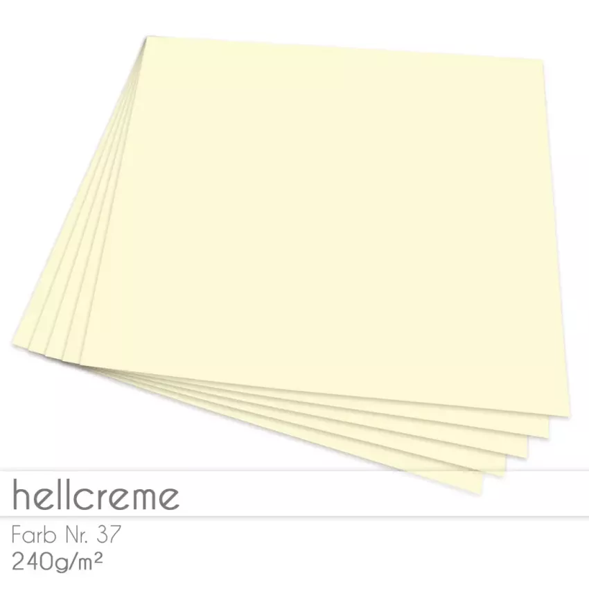 Cardstock "Premium" 12"x12"  240g/m² (30,5 x 30,5cm) in hellcreme