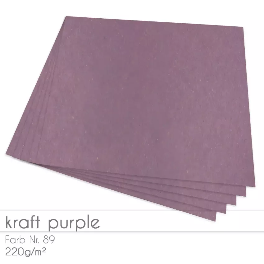 Cardstock "Recycling" 12"x12"  220g/m² (30,5 x 30,5cm) in kraft purple