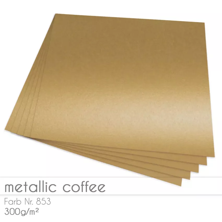 Cardstock "Metallic" 12"x12"  300g/m² (30,5 x 30,5cm) in metallic coffee