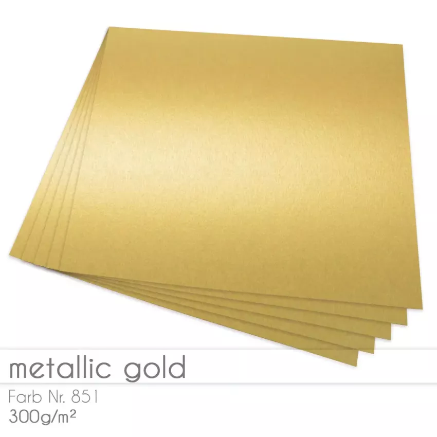 Cardstock "Metallic" 12"x12"  250g/m² (30,5 x 30,5cm) in metallic gold