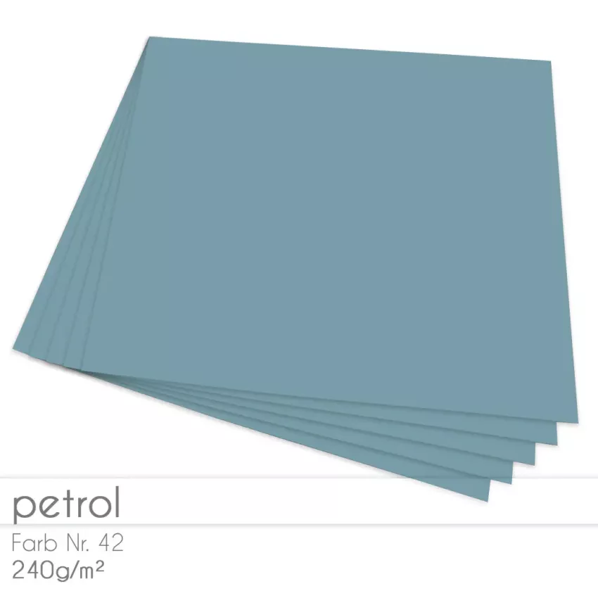 Cardstock "Premium" 12"x12"  240g/m² (30,5 x 30,5cm) in petrol