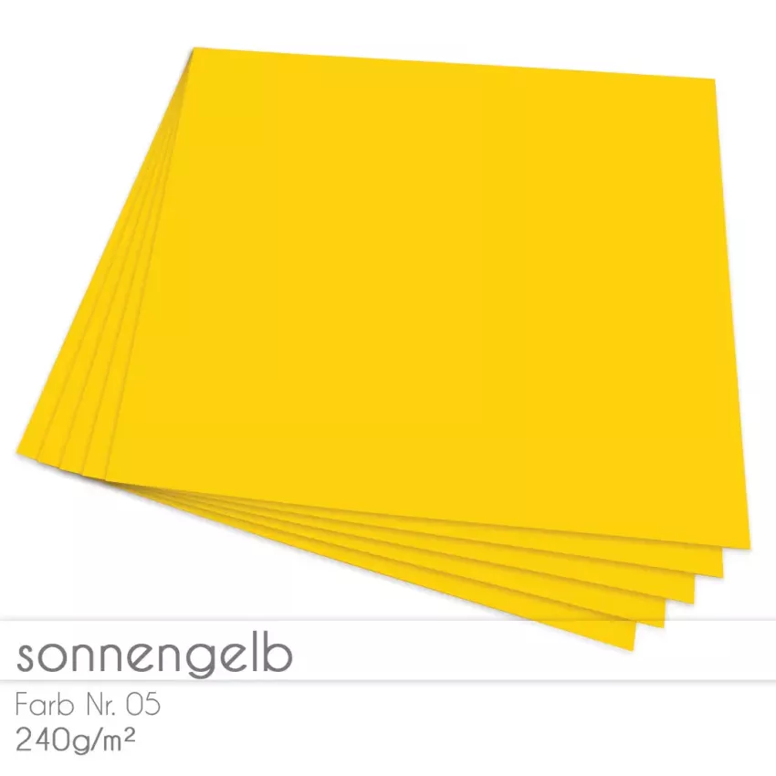 Cardstock "Premium" 12"x12"  240g/m² (30,5 x 30,5cm) in sonnengelb