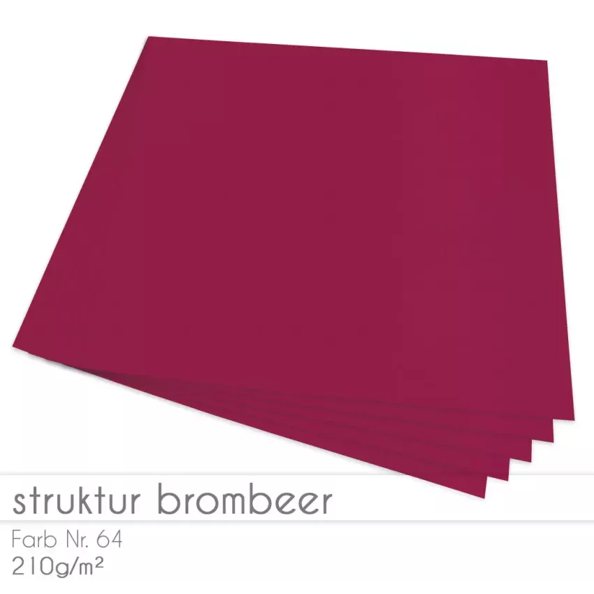 Cardstock "Struktur" 12"x12"  210g/m² (30,5 x 30,5cm) in struktur brombeere