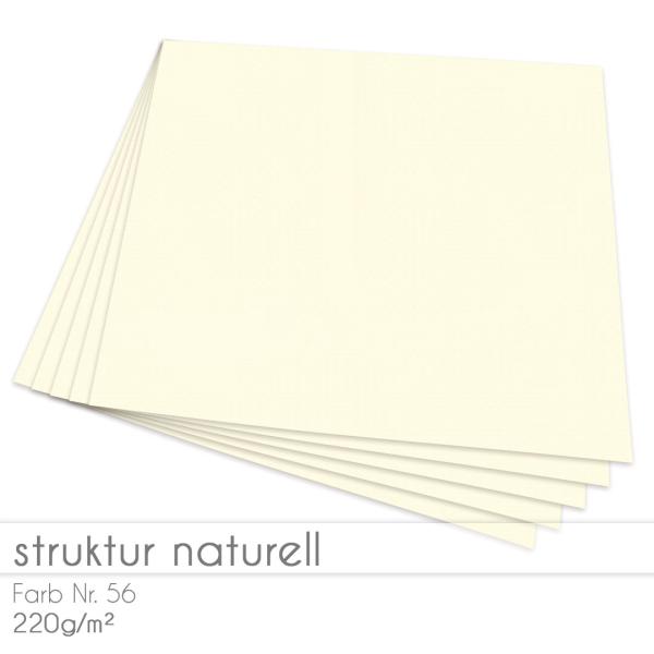 Cardstock "Struktur" 12"x12"  220g/m² (30,5 x 30,5cm) in struktur naturell