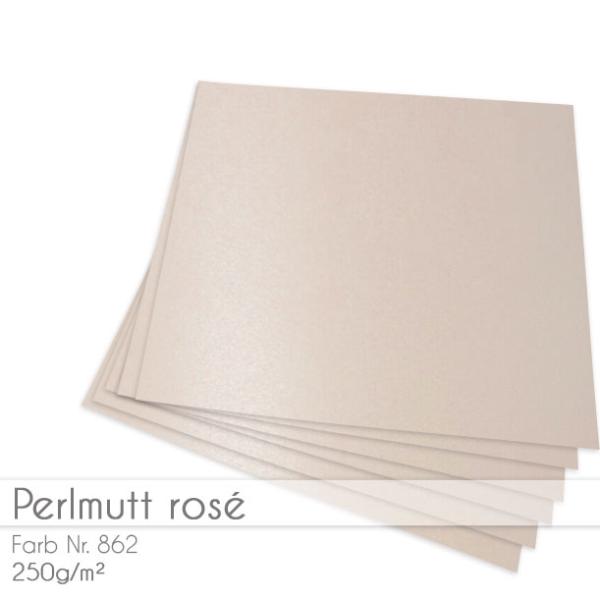 Cardstock "Metallic" 12"x12"  250g/m² (30,5 x 30,5cm) in perlmutt rose