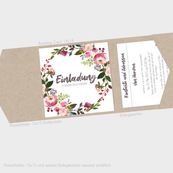 Einlegekarten-Bundle "Pink Bunch" Quadrat | 2