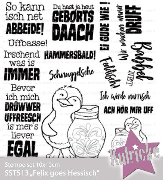 Kulricke Stempel "Felix goes Hessisch" Clear Stamp Motiv-Stempel