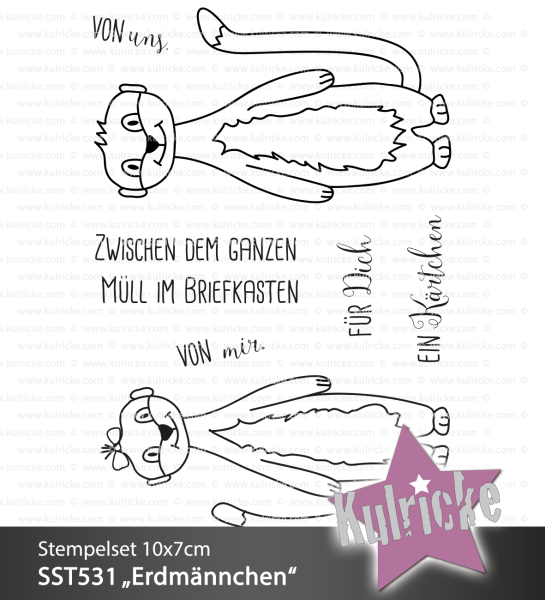 Kulricke Stempelset "Erdmännchen" Clear Stamp Motiv-Stempel