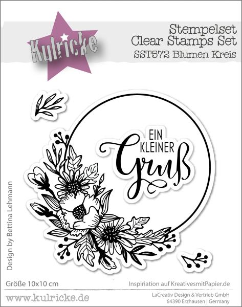 Kulricke Stempel "Blumen Kreis" Clear Stamp Motiv-Stempel