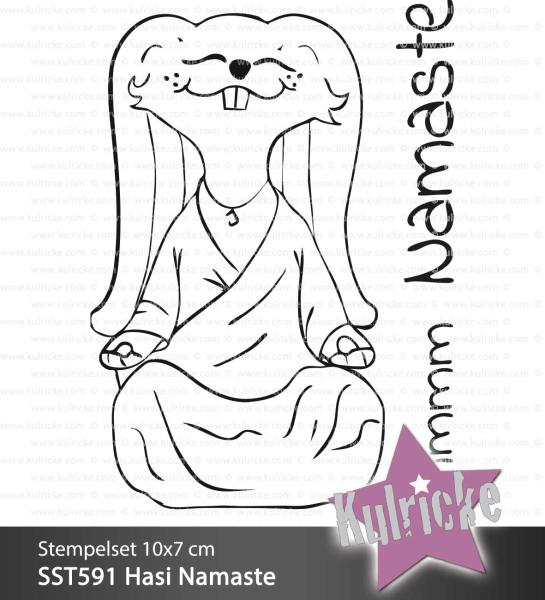 Kulricke Stempelset "Hasi Namaste" Clear Stamp Motiv-Stempel