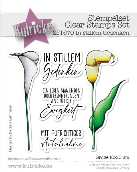 Kulricke Stempel "In stillem Gedenken" Clear Stamp