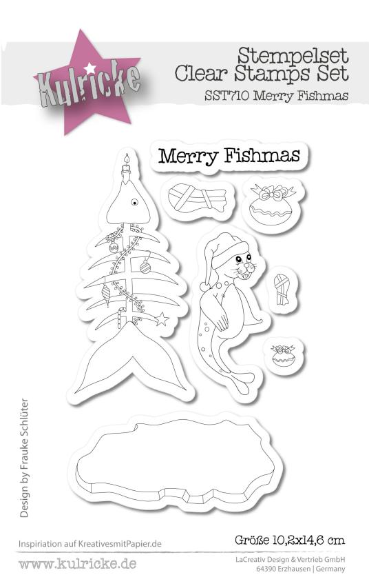 Kulricke Stempel "MerryFishmas" Clear Stamp