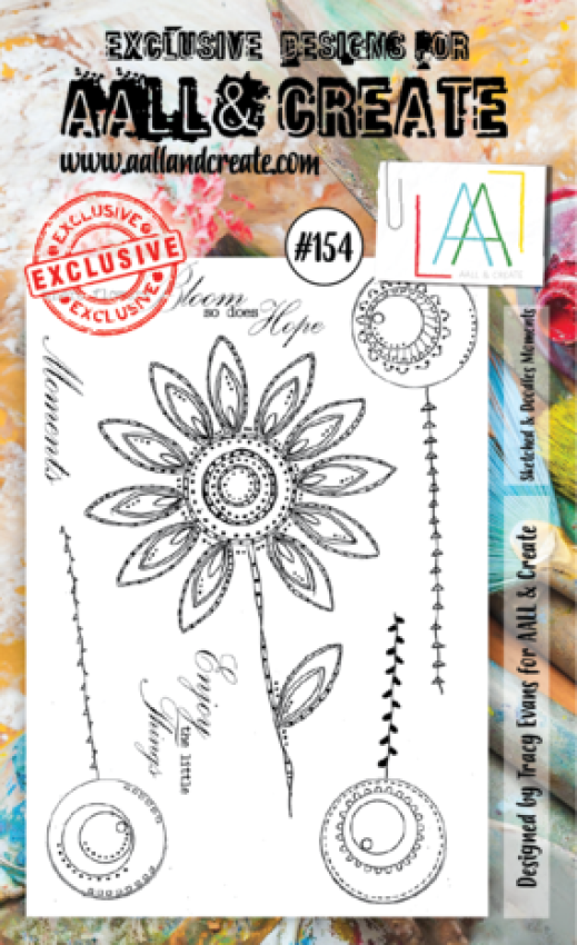 AALL and Create  Sketched & Doodles Moments  Stamps - Stempel A6