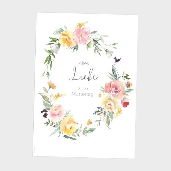 Spruchposter "Hello Spring" | Geschenkidee | Personalisiert  | Muttertag | Wanddeko