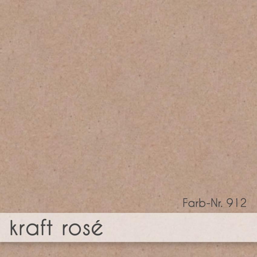 Faltkarte DIN Lang mit Briefumschlag in kraft rosé