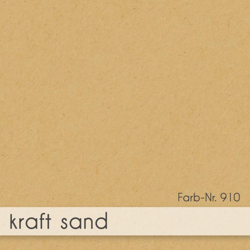 Passepartoutkarte mit ovalem Ausschnitt und Briefumschlag, DIN C6 in kraft sand