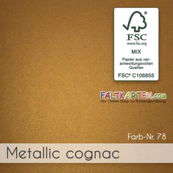 Cardstock "Metallic" - Bastelpapier 300g/m² DIN A4 in metallic cognac