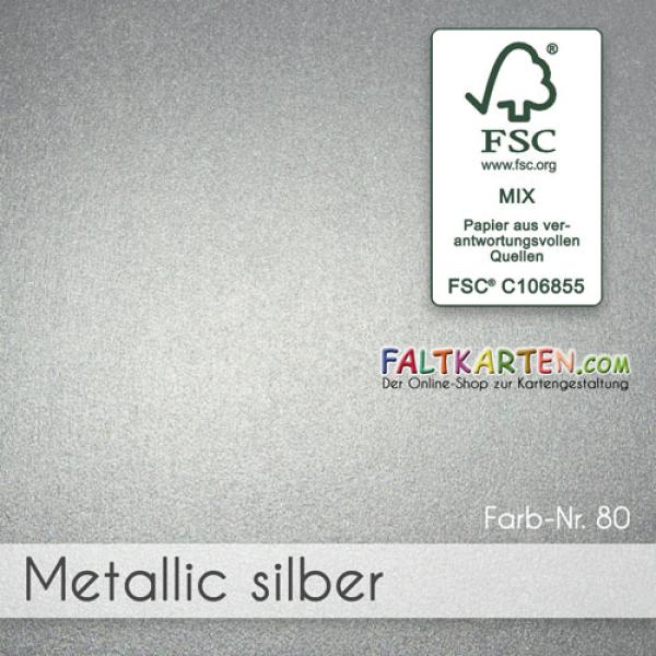 Cardstock "Metallic" - Bastelpapier 250g/m² DIN A4 in metallic-silber