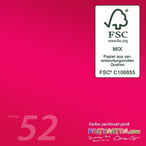 Cardstock 12"x12"  250g/m² (30,5 x 30,5cm) in perlmutt pink